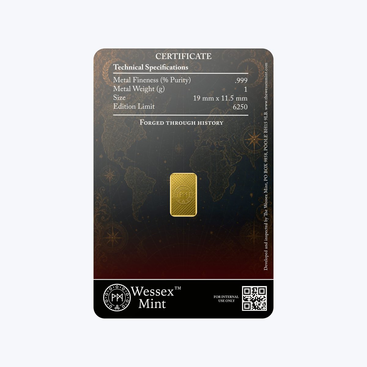 1g Liberty Fine Gold Bar (Pack of 5)