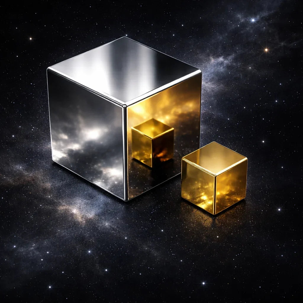 Earth’s Treasure in Cubes: How Much Space Gold and Silver Really Take Up