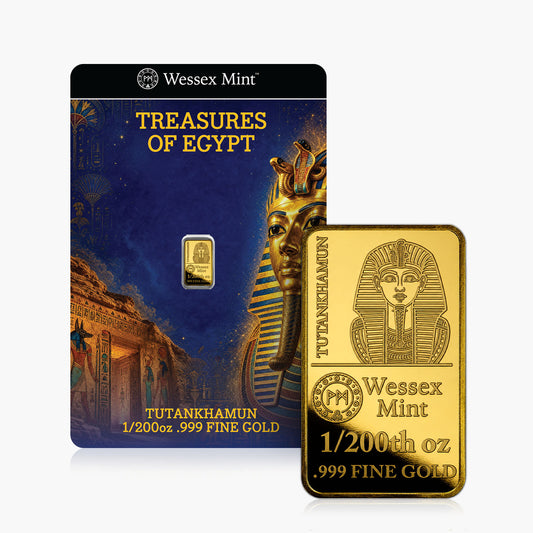 1/200 oz Tutankhamun .999 Fine Gold Bar