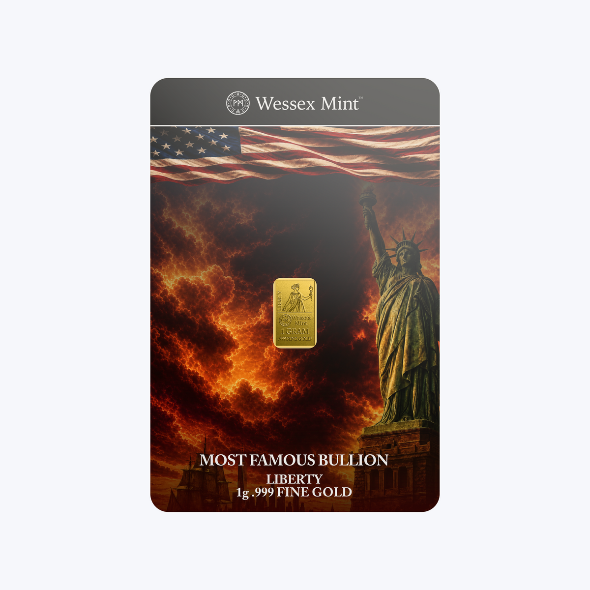 1g Liberty Fine Gold Bar (Pack of 5)