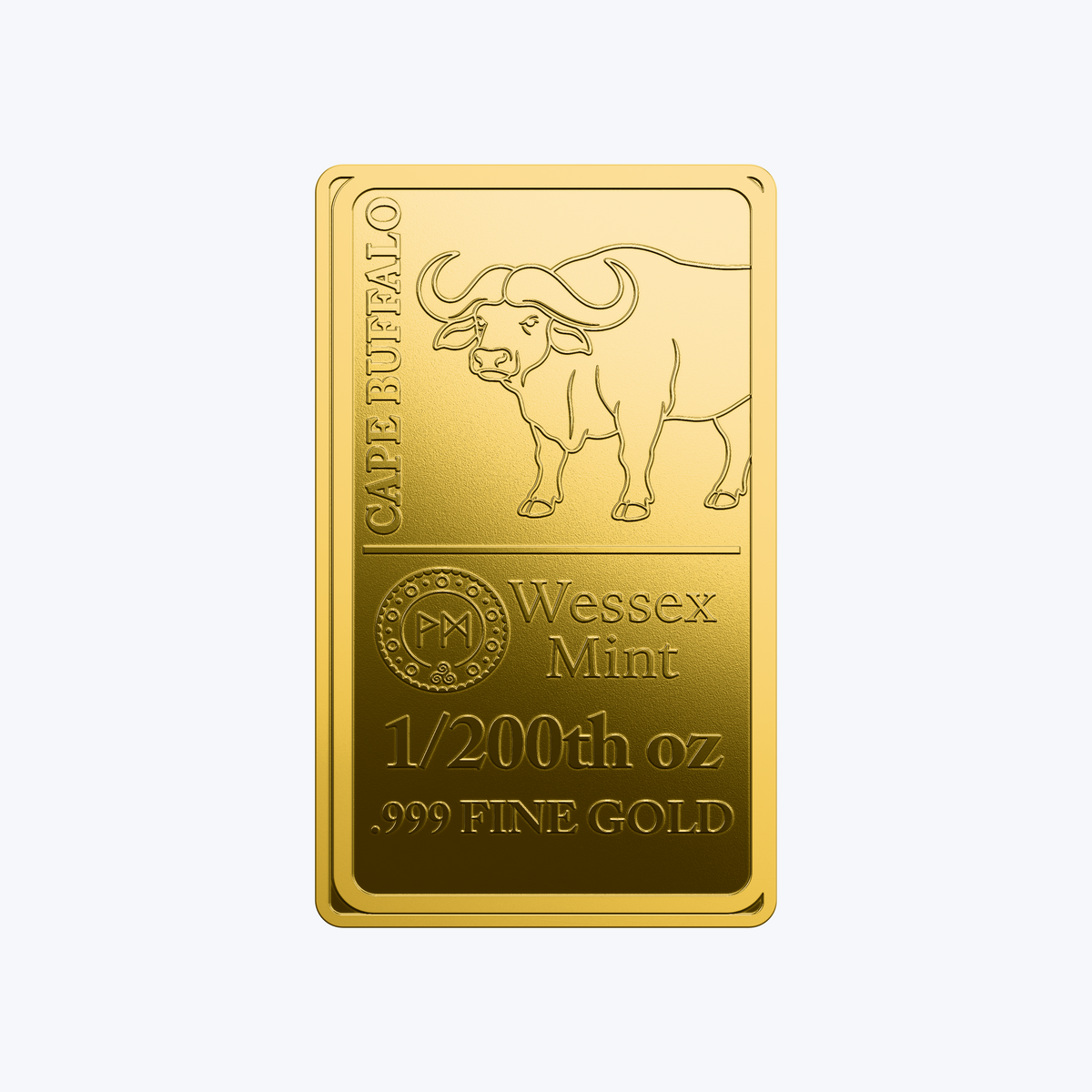 1/1000 oz Cape Buffalo .999 Fine Gold Bar